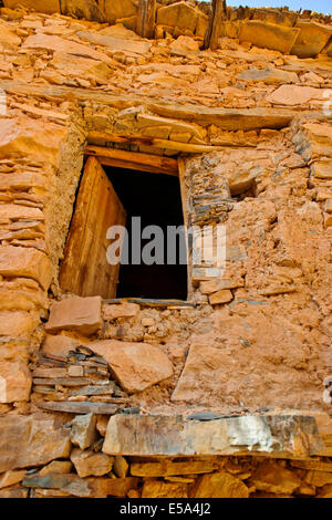 Amtoudi Granary,Interiors,Bee Hives,Scenic Canyon Walls,Oasis Museum,Pottery and Granary Valley Views,Village,Southern Morocco Stock Photo