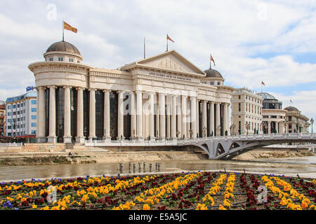 Macedonian archaeological museum in Skopje, Macedonia Stock Photo