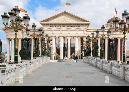 Macedonian archaeological museum in Skopje, Macedonia Stock Photo