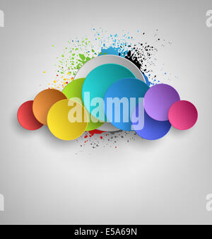Abstract Background With Colored Blots And Splashes Stock Photo
