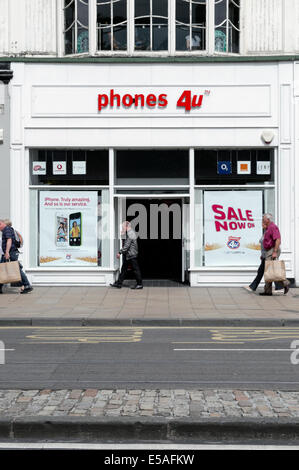 Phones 4u store on Princes Street, Edinburgh Stock Photo