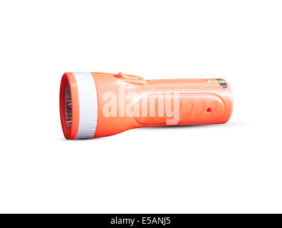 Torch Red Orange isolated on a white background. Stock Photo