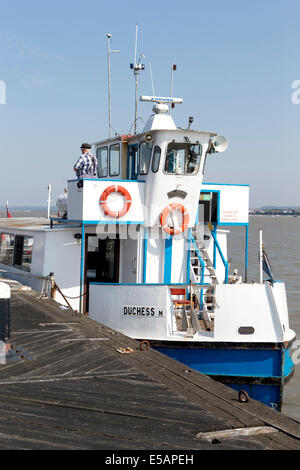 Ferryboat Duchess M on the Tilbury-Gravesend crossing at the Tilbury Landing Stage, Essex, England, UK. Stock Photo