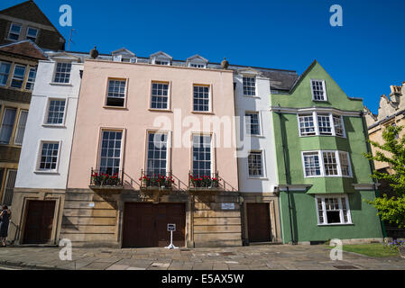 Colourful houses, Oriel Square, Oxford, England, UK Stock Photo