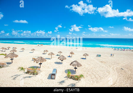 Cancun beach panorama, Mexico Stock Photo
