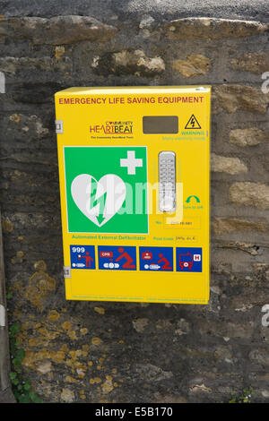 Sherston a small village in Wiltshire England UK  Automatic defibrillator Stock Photo