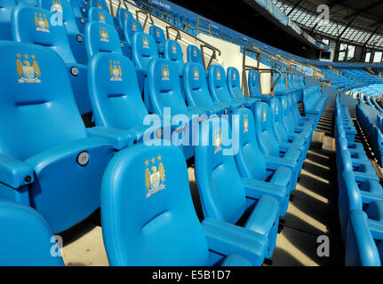 Etihad (formerly the City of Manchester) Stadium, home of Manchester City Football Club, Manchester, England, UK. Stock Photo