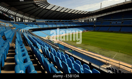 Etihad (formerly the City of Manchester) Stadium, home of Manchester City Football Club, Manchester, England, UK. Stock Photo