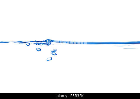 Waterline with small air bubbles Stock Photo