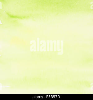 Light green watercolor painting as background Stock Photo