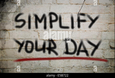 Simplify Your Day Concept Stock Photo