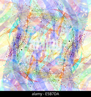 Abstract background with different colored transparent elements Stock Photo