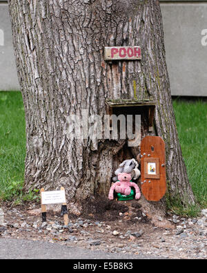 The original Pooh the Bear's house next to the Science Center on Harvard University campus in Cambridge, MA, USA in June 2011. Stock Photo