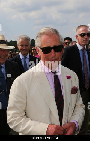 Guards Polo Club, Windsor, Berkshire, UK. 26th July, 2014.  HRH Prince of Wales, at half time coronation cup final 26th July 2014  Polo Match Credit:  jonathan tennant/Alamy Live News Stock Photo