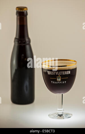 Trappist Westvleteren 12° / 10.2% ABV, best beer in the world, brewed in the Sint-Sixtusabdij / Abbey of Saint Sixtus, Belgium Stock Photo