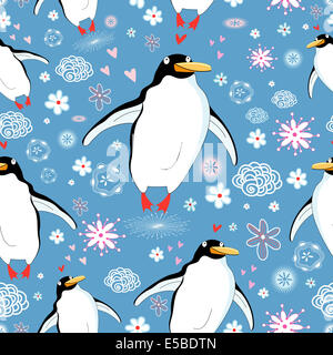 texture love penguins Stock Photo