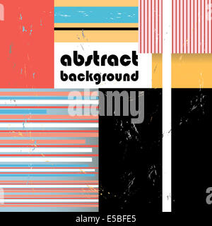 bright abstract geometric background with different elements Stock Photo