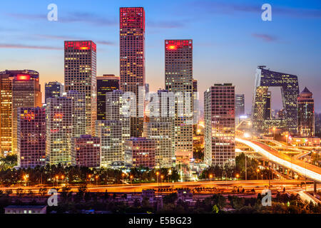 Beijing, China skyline at the central business district. Stock Photo