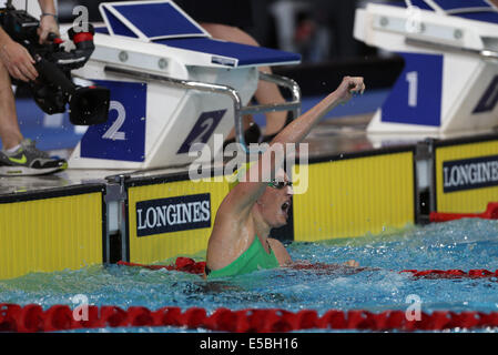 TAYLOR MCKEOWN AUSTRALIA 200M BREASTSTROKE TOLLCROSS SWIMMING CENTRE GLASGOW SCOTLAND 26 July 2014 Stock Photo