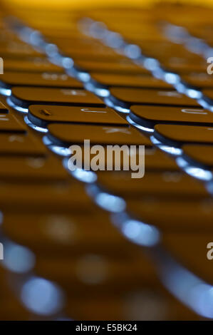 Close up of backlit keyboard Stock Photo
