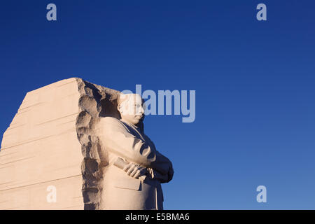 Statue at the Martin Luther King memorial in Washington DC, USA in October 2013. Stock Photo