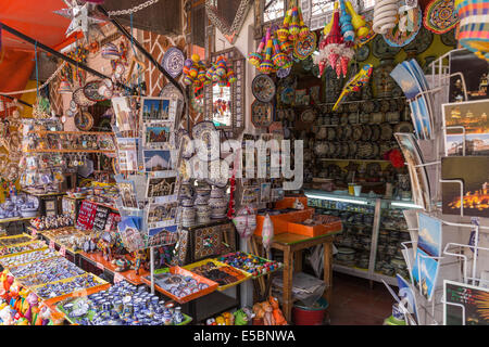 Barrio del Artista, an artisan shopping street, where many painters and craft studios are located in Puebla, Mexico Stock Photo
