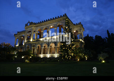 Night shot of the famous Bacolod Ruins in Bacolod City Philippines Stock Photo