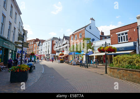 View Along The High Street Banbury Oxfordshire UK Stock Photo