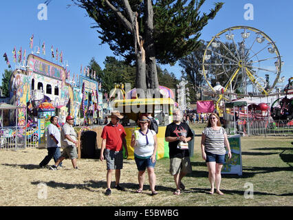 Santa Rosa, California, USA. 26th July, 2014. two married couple friends share a good time on saturday at the Sonoma County fair in Santa Rosa California USA Credit:  Bob Kreisel/Alamy Live News Stock Photo