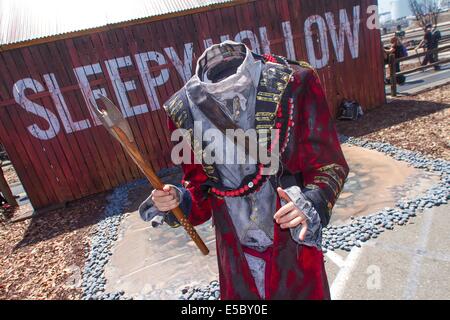 San Diego, CA, US. 26th July, 2014. Today is the third day of the four day event Comic-Con International 2014.Seen here:.The headless horseman at sleepy hollow. Credit:  Daren Fentiman/ZUMA Wire/Alamy Live News Stock Photo