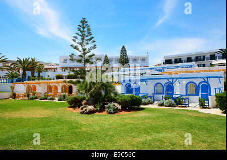 Villas in traditional Greek style at luxury hotel, Crete, Greece Stock Photo