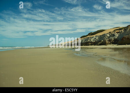 Desert Beach with cliffs at the northeast of Brazil Stock Photo