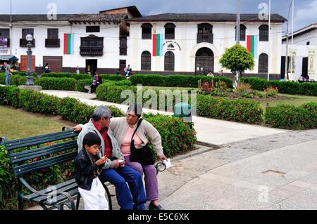 Plaza de Armas in CHACHAPOYAS . Department of Amazonas .PERU Stock Photo