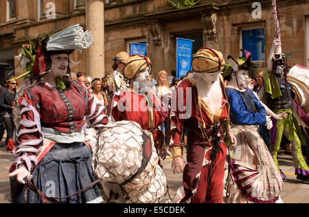 Theatrical performance at the Merchant city festival in Glasgow, Scotland, on 27 July 2014 Stock Photo