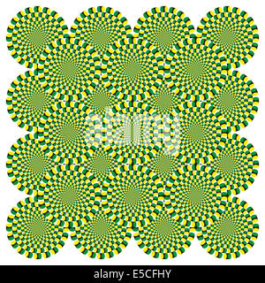 Optical illusion Spin Cycle background pattern background Stock Photo