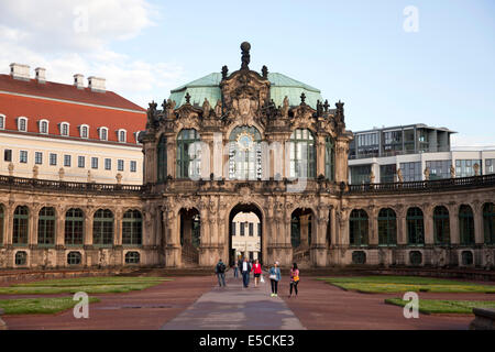 Wallpavillon at the Zwinger in Dresden, Saxony, Germany, Europe Stock Photo