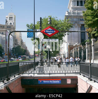 metro of madrid, banco de españa station; spain Stock Photo