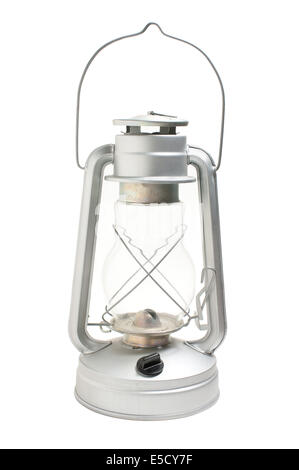 new kerosene lamp isolated on white background Stock Photo