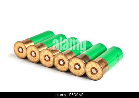 ammunition for hunting rifles isolated on a white background Stock Photo