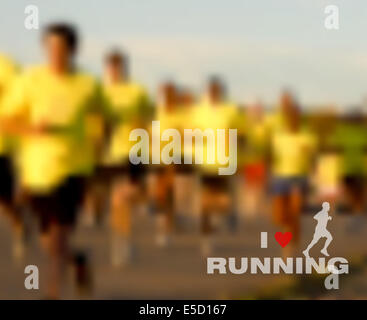 I love running blurred background Stock Photo