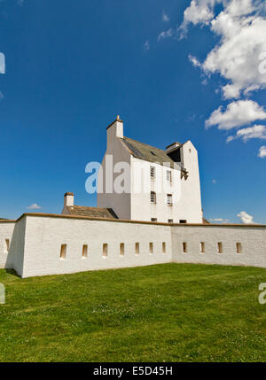 CORGARFF CASTLE ABERDEENSHIRE SCOTLAND WITH STAR SHAPED PERIMETER WALL Stock Photo