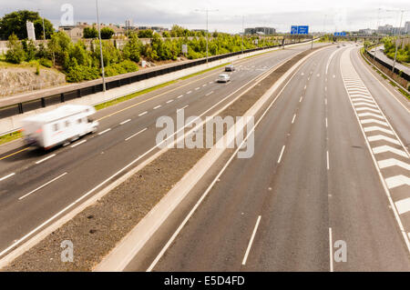 M50, Dublin with little traffic. Stock Photo