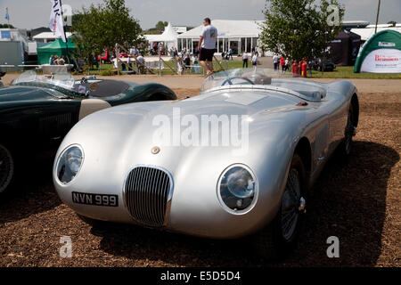 Jaguar 3442cc built in 1987 sports on show at  Silverstone Classic car Day Stock Photo