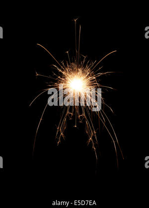 A spark on a black background Stock Photo