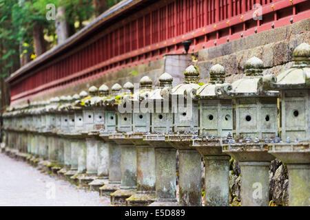Asia, Japan, Honshu, Tochigi Prefecture, Nikko shrine; lanterns, Unesco World Heritage site Stock Photo
