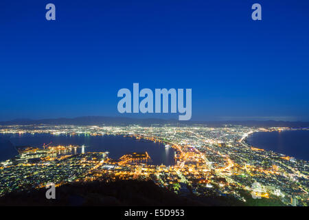 Asia; Japan; Hokkaido; Hakodate Bay night view Stock Photo