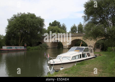 The Toll Bridge, Eynsham Oxfordshire. Stock Photo