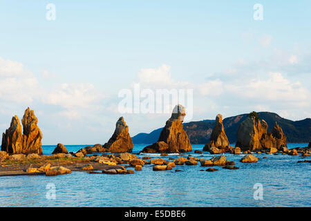 Asia; Japan; Honshu; Wakayama prefecture; Hashikuiiwa; rock stacks Stock Photo