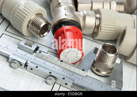 Set plumbing fittings Stock Photo - Alamy