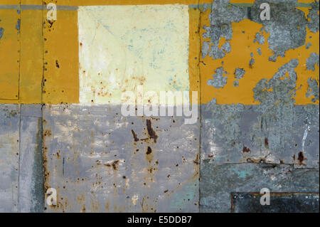 painted tin wall Stock Photo